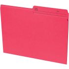 Basics&reg; Coloured Reversible File Folders Letter Red 100/box