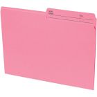 Basics&reg; Coloured Reversible File Folders Letter Pink 100/box