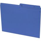 Basics&reg; Coloured Reversible File Folders Letter Dark Blue 100/box