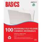 Basics&reg; Reversible File Folders Letter Ivory 100/box