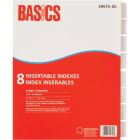 Basics&reg; Insertable Indexes Clear 8 Tabs