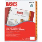 Basics&reg; Printed Tab Indexes Jan-Dec Bilingual Letter Yellow