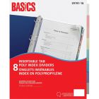Basics&reg; Poly Index Dividers Assorted Colours 8 Tabs