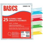 Basics&reg; Flexible Tabs 3-1/2" Assorted Colours 25/pkg