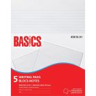Basics&reg; Writing Pad Wide Rule Letter 96shts 5 pads/pkg