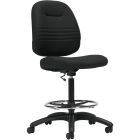 Basics&reg; Comfort-Time Drafting Chair Armless Fusion Fabric Carbon