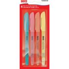 Basics Pen Style Highlighters Assorted Pastel Colours 4/pkg