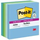 Post-it&reg; Super Sticky Recycled Notes - Oasis Color Collection