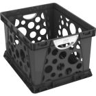 Storex Premium Crate with Handles, Black