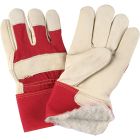 Zenith Grain Cowhide Fitters Acrylic Boa Lined Gloves, Large