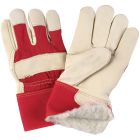 Zenith Grain Cowhide Fitters Acrylic Boa Lined Gloves