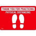 Zenith "Physical Distancing" Floor Sign, Adhesive, English with Pictogram