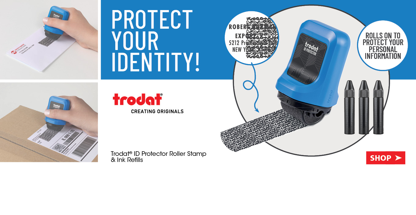 FRID+ Russell Office Products Trodat Protect Identity Stamps